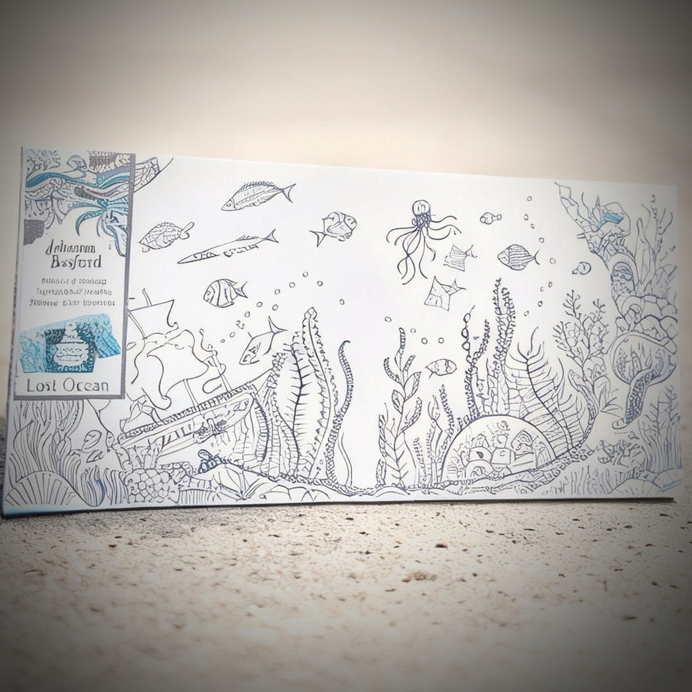FREE W/ purchase Lost Ocean Illustration Acrylic Canvas - Johanna basford